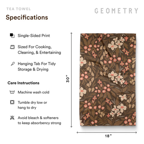 GEOMETRY towel beside a dinner plate for clear size and scale