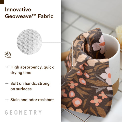 GEOMETRY towel drying glassware, fast-dry action for streak-free shine