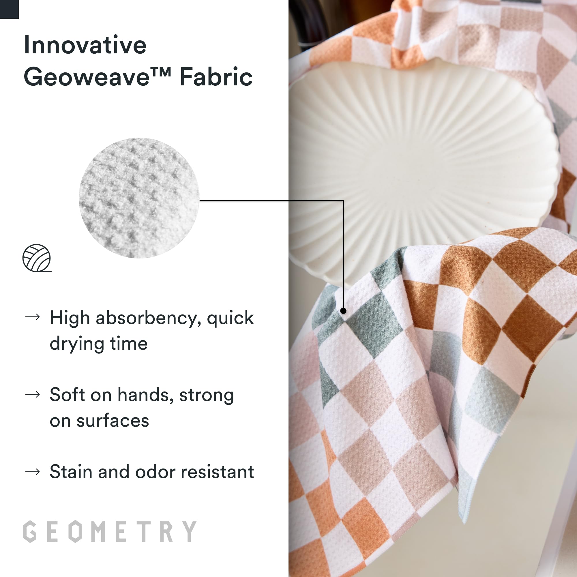 GEOMETRY towel wiping stainless steel, protecting finish without scratches