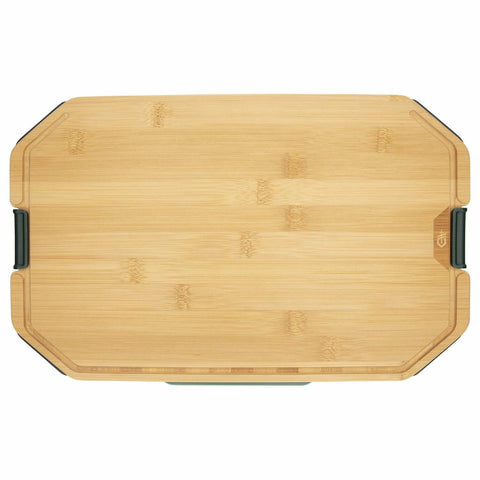 Gerber bamboo board close-up showing smooth grain for blade protection