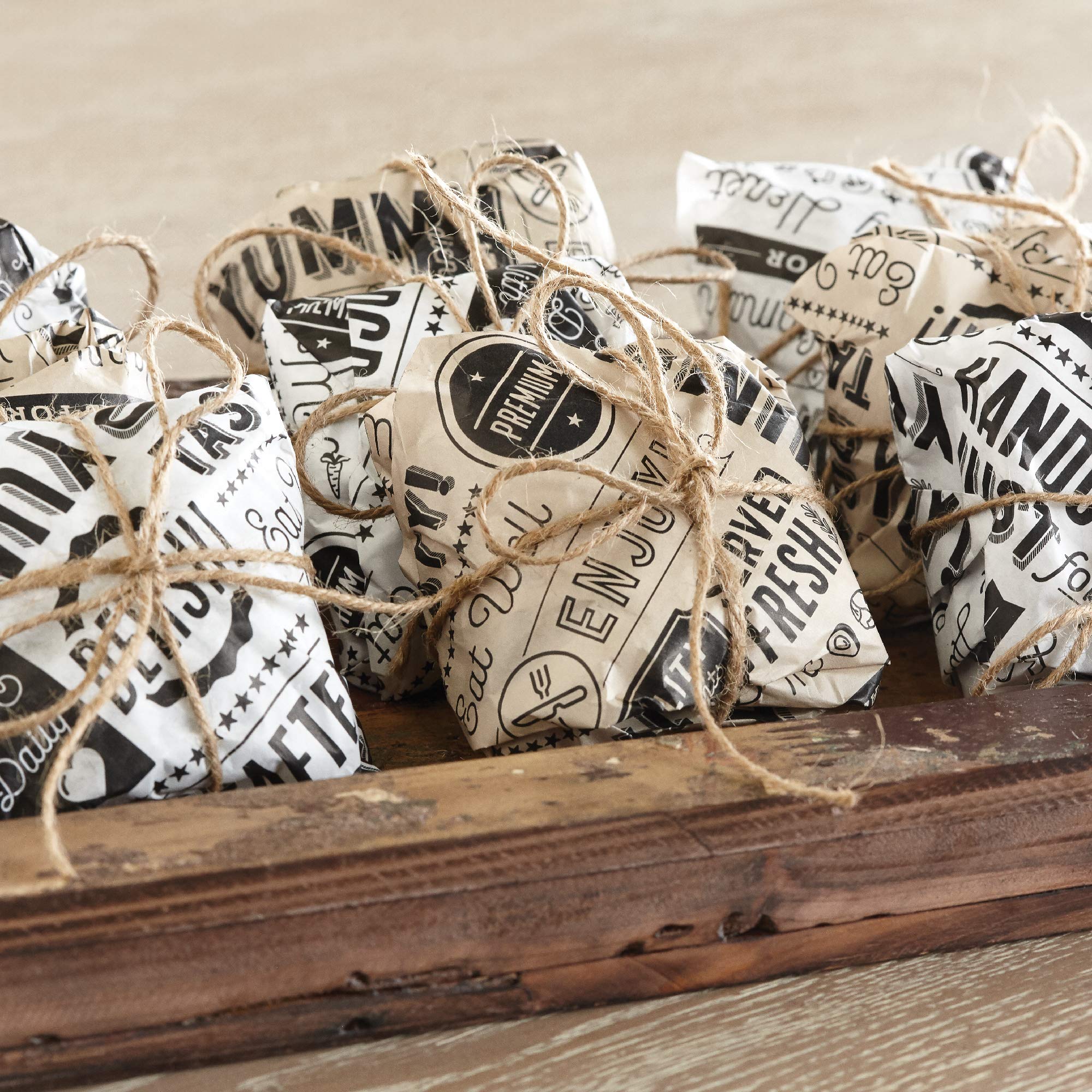 GET sheet lining a basket presenting fries and sandwich neatly