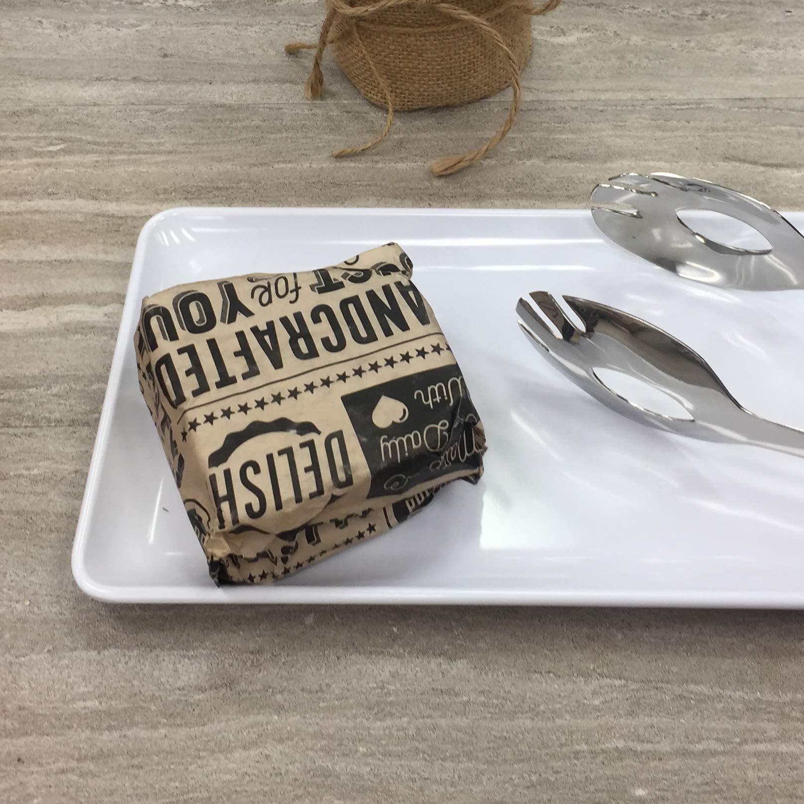 GET sheet beside sandwich showing 12 by 12 inch size scale