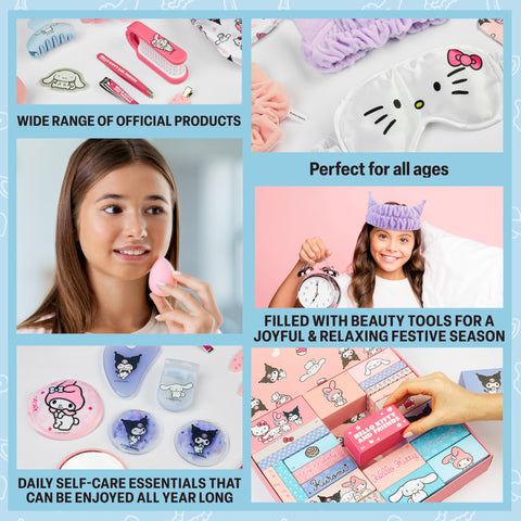 Get Trend Hello Kitty close-up of makeup tools including sponge and brush for easy application