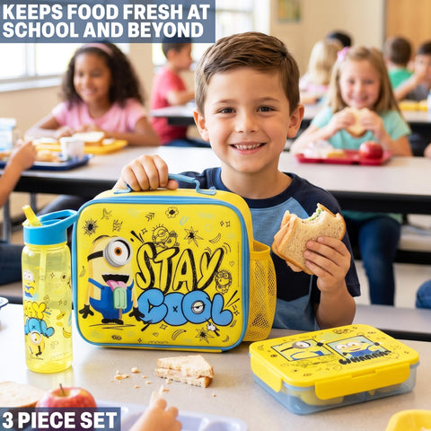 Get Trend Minions water bottle profile with flip-top straw for easy kid-friendly sipping