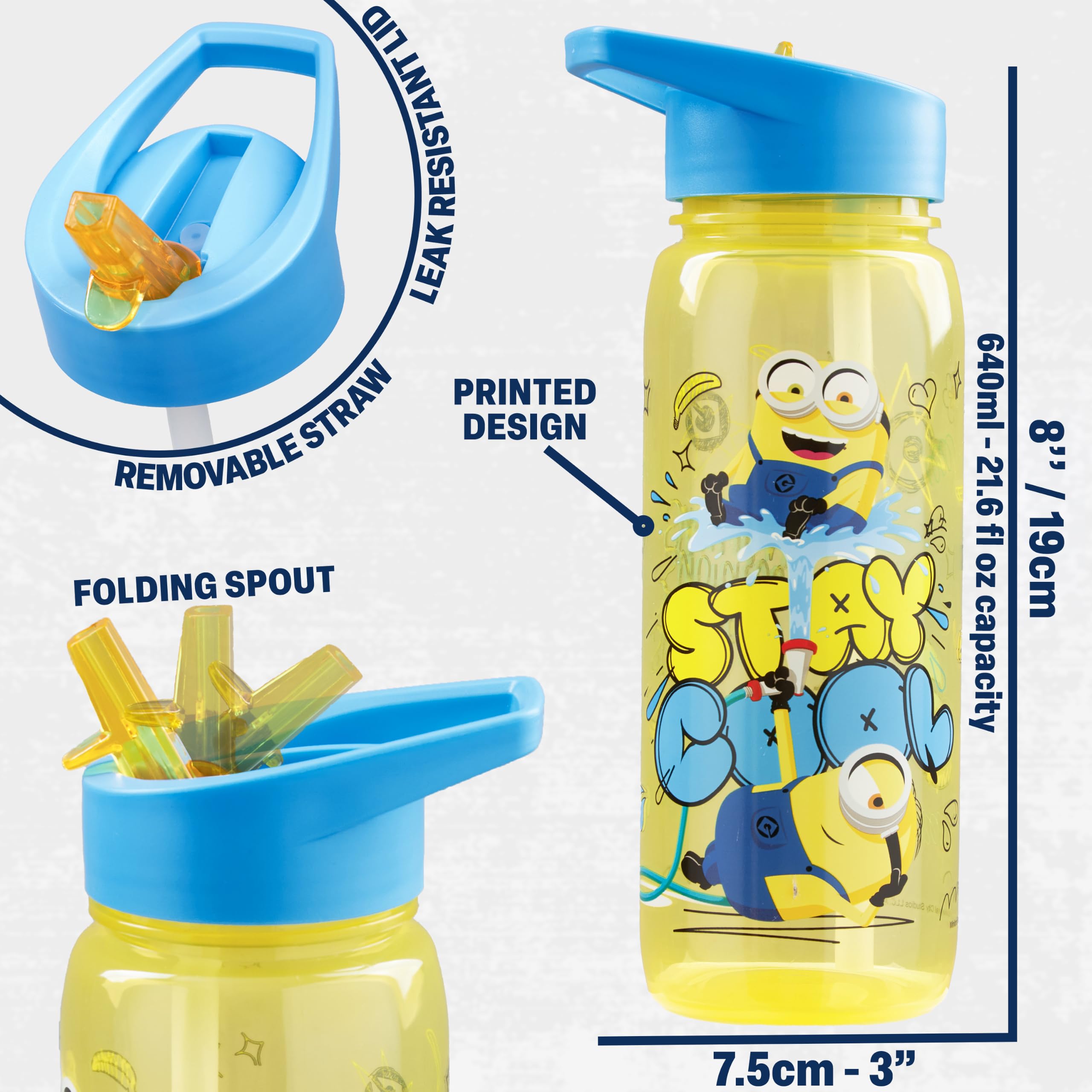 Get Trend Minions size comparison with hand showing compact lunch set portability