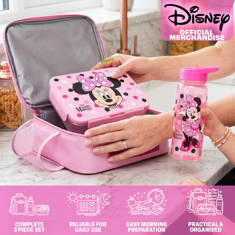 Get Trend Minnie Mouse bento box open with compartments highlighting organized meals