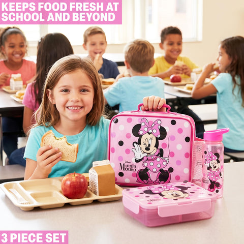 Get Trend Minnie Mouse 22 fl oz water bottle close-up of flip-top straw for spill reduction