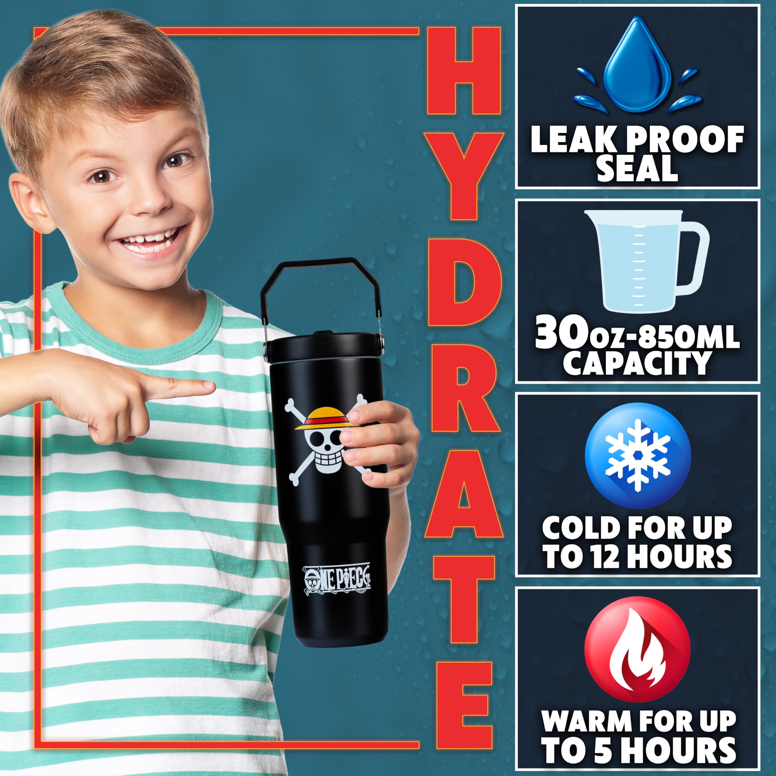 Get Trend lid and wide straw detail showing leak-resistant seal and easy sipping