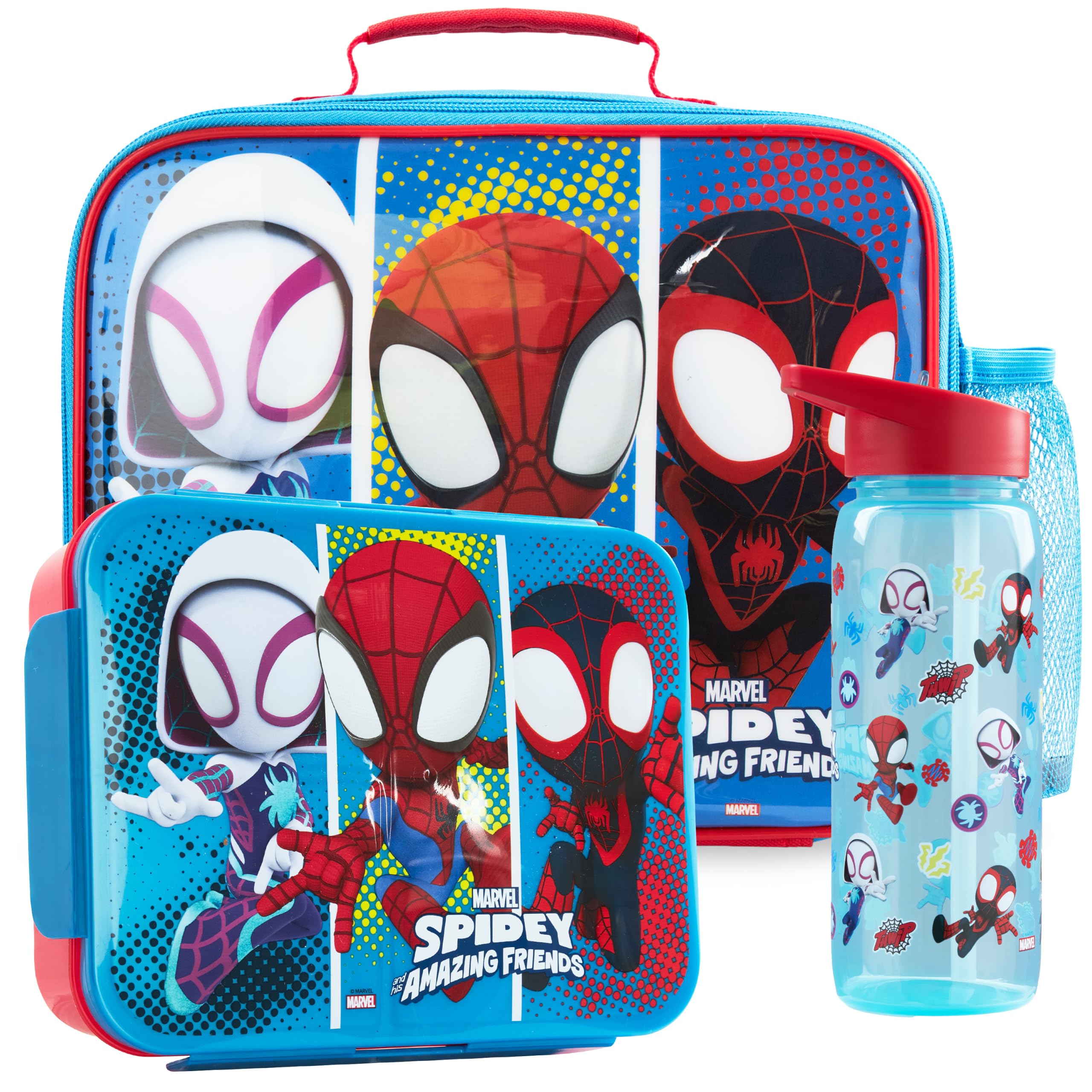 Get Trend Spidey front packaging showing full 3-piece set and bold graphics, easy gifting