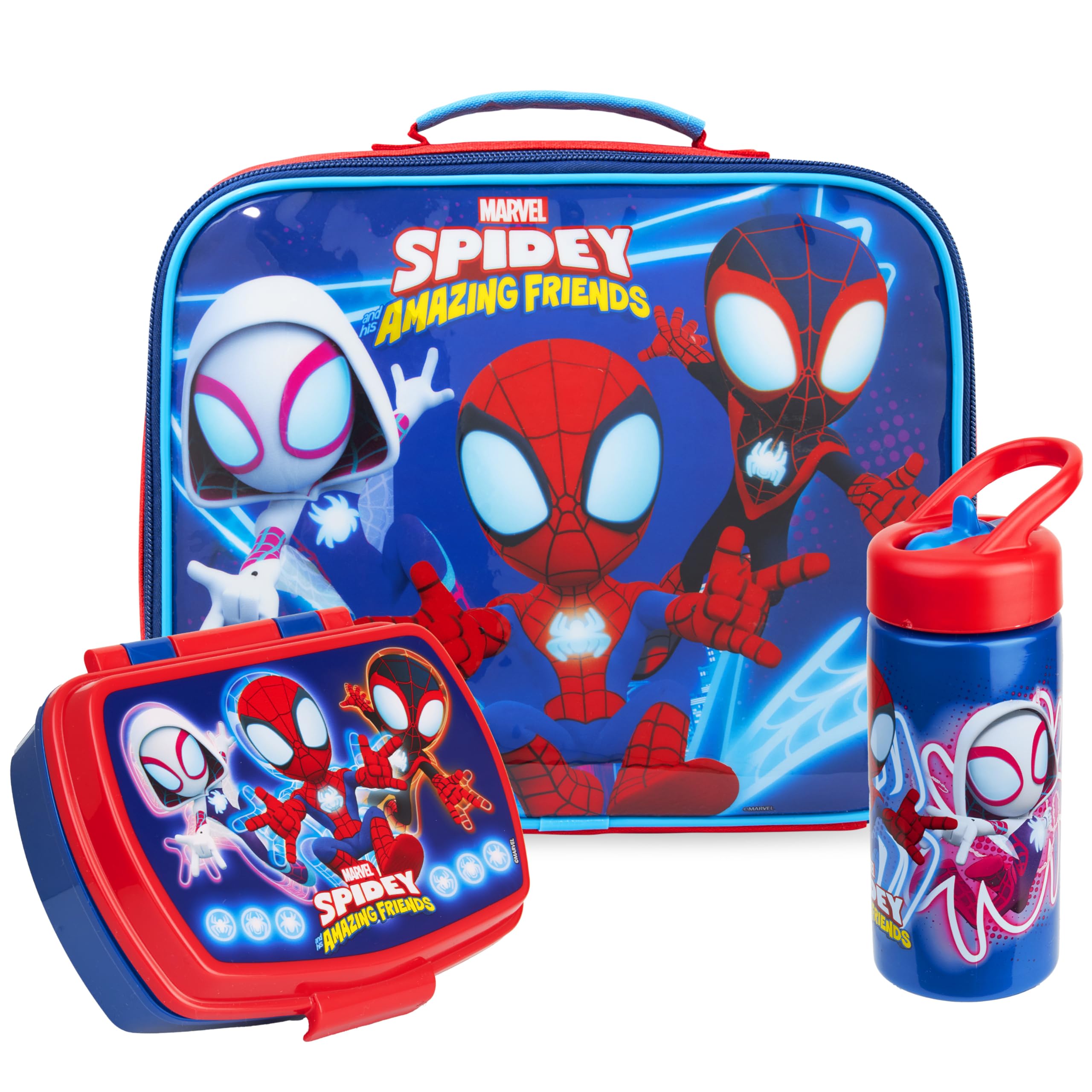 Get Trend Spidey front packaging showing bold character graphics and easy-carry handle