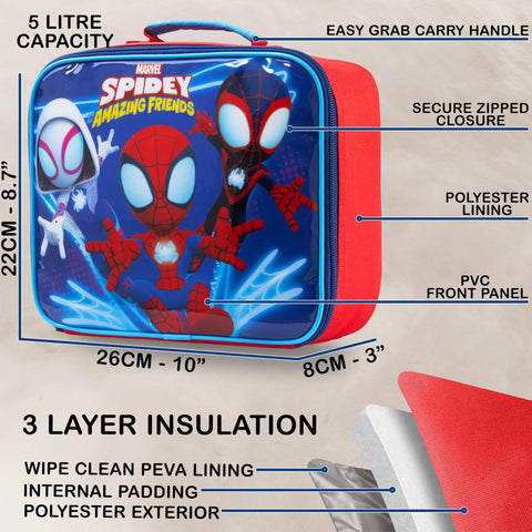 Get Trend Spidey inside lining showing PEVA wipe-clean interior for quick cleanup