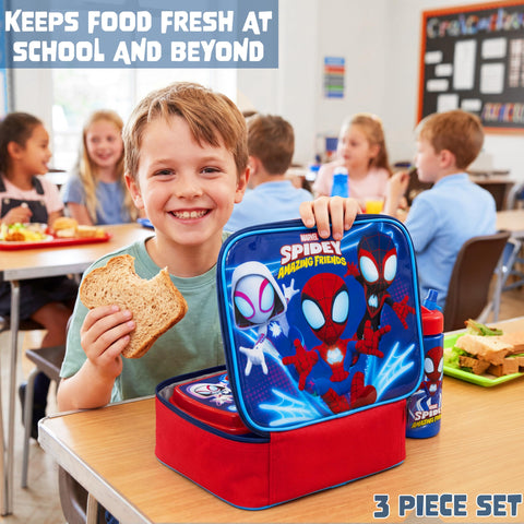 Get Trend Spidey water bottle detail showing BPA-free material and kid-friendly grip