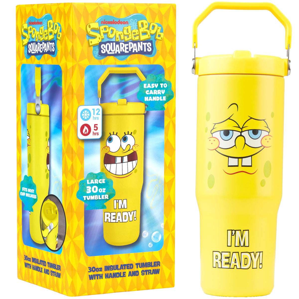 Get Trend SpongeBob front view showing bold character design and travel-ready shape