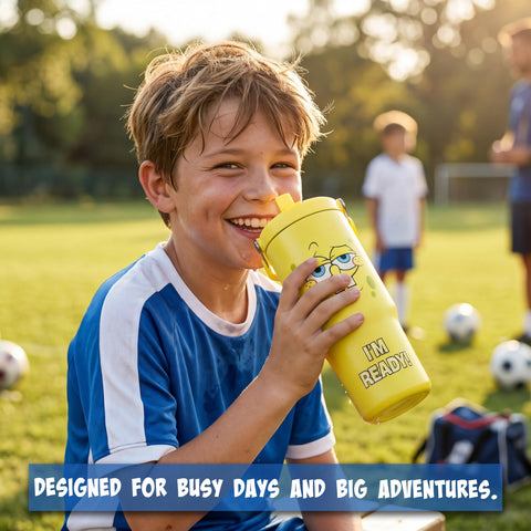 Get Trend SpongeBob lifestyle outdoors showing portable insulated drink advantage