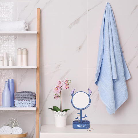 Get Trend Stitch mirror next to a phone showing scale and space-saving benefit