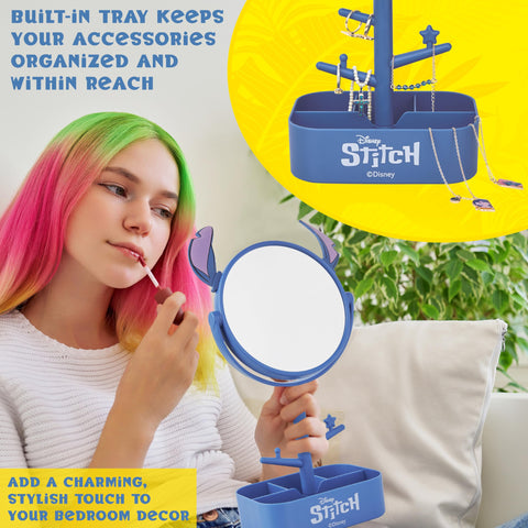 Get Trend Stitch mirror tray compartments filled with rings showing tidy storage benefit
