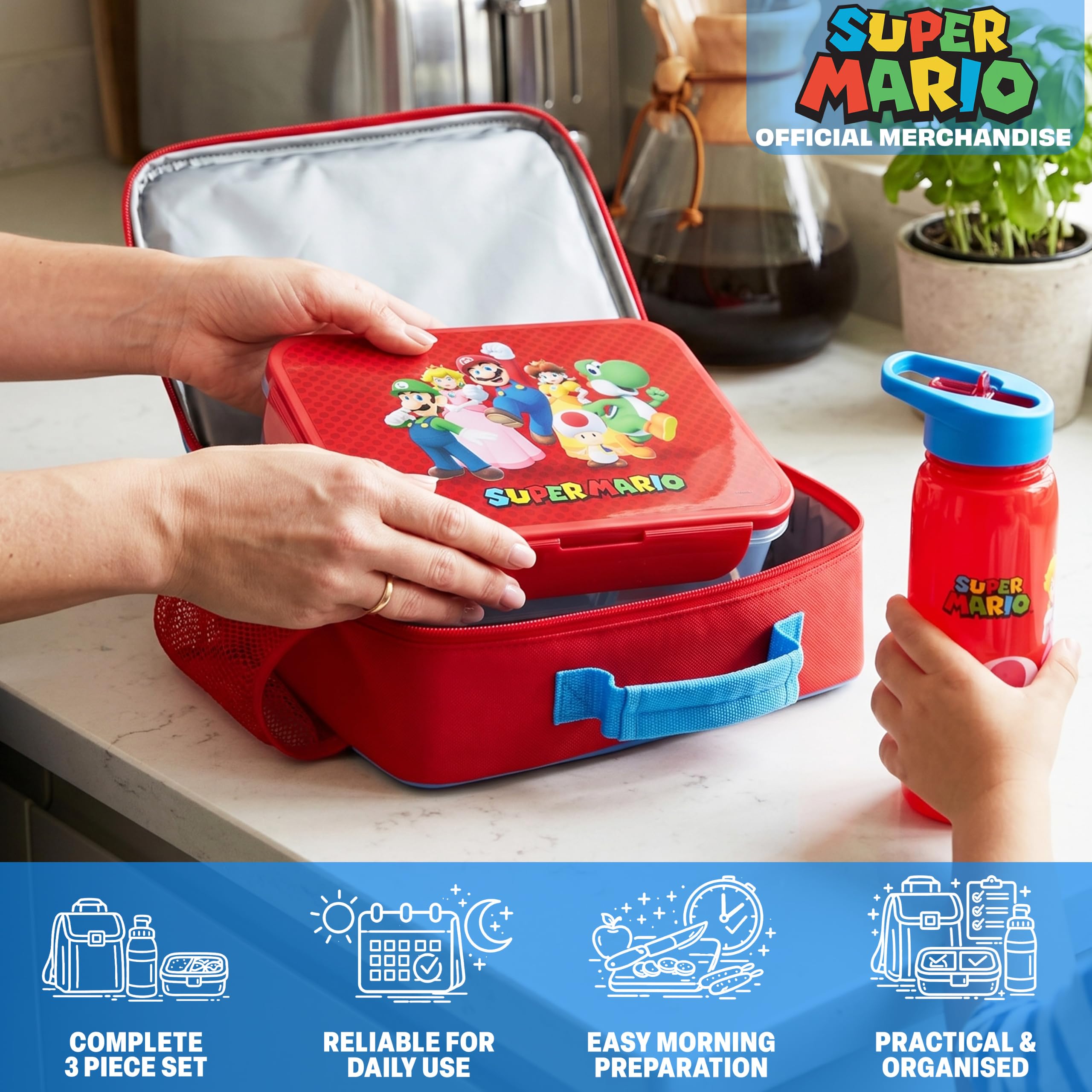 Get Trend close-up of bento box compartments showing secure snap-lock benefit