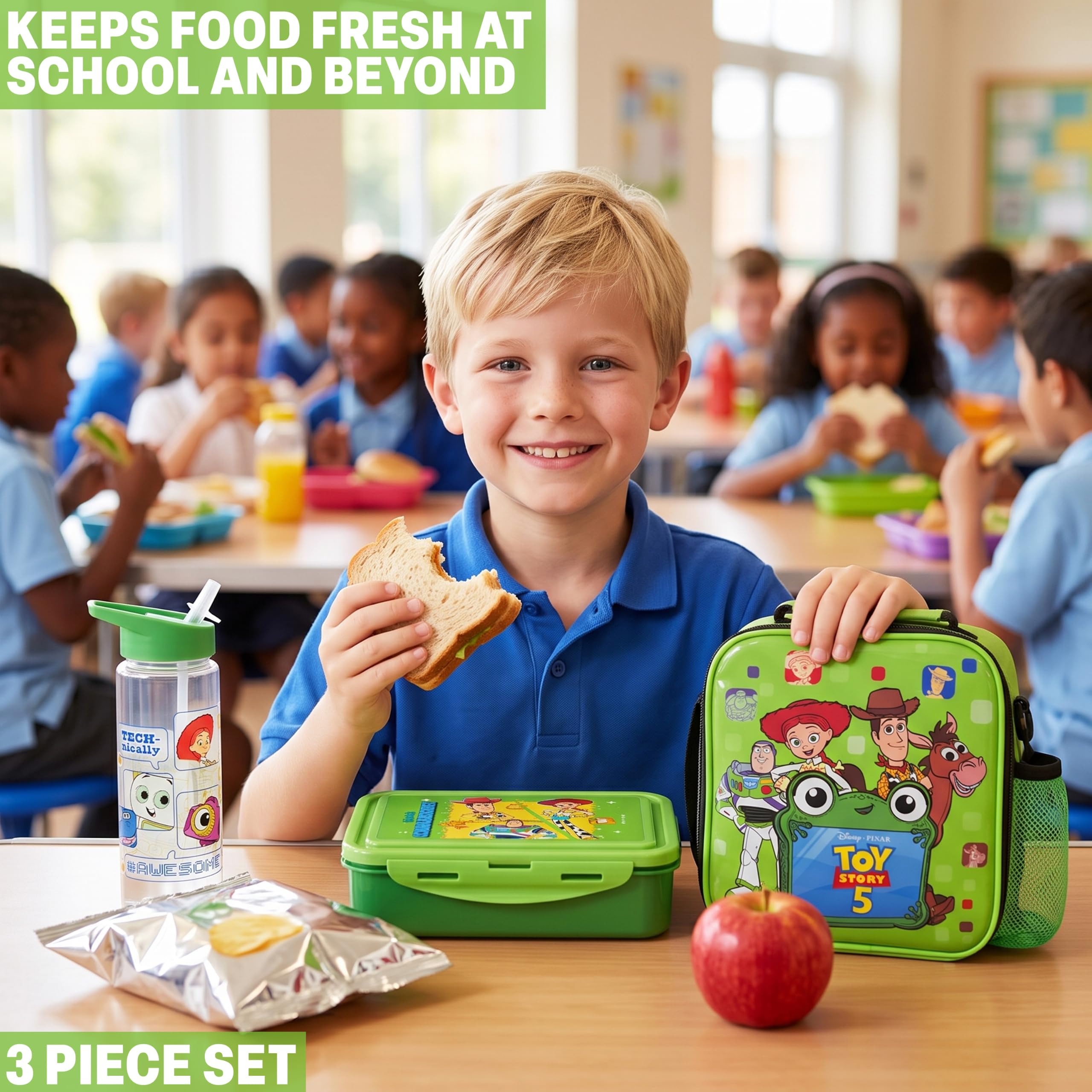 Get Trend Toy Story bento lunch box detail showing secure lid benefit