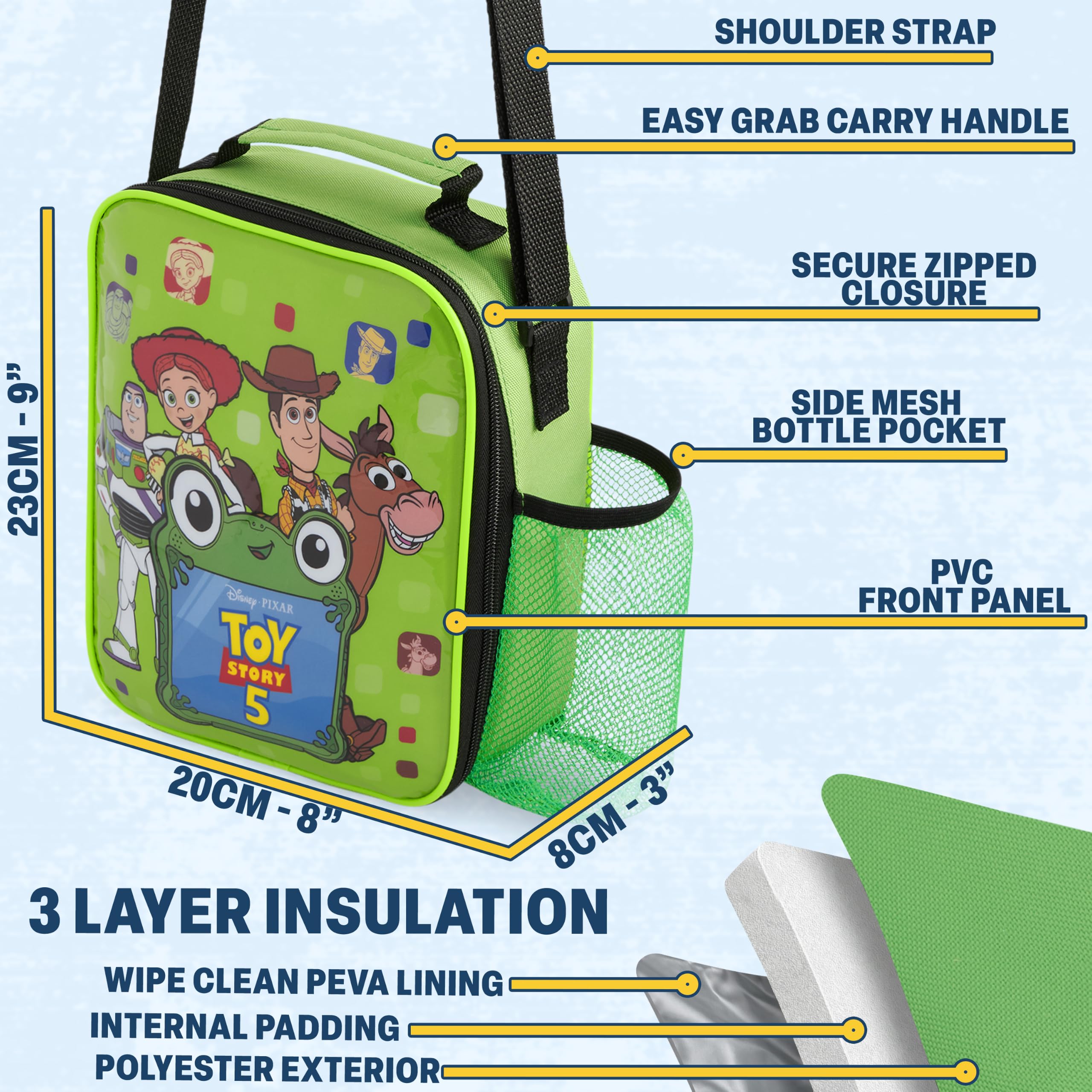 Get Trend Toy Story insulated PEVA lining interior for temperature control