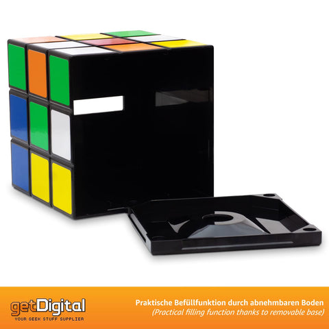 getDigital magic cube side close-up showing glossy panel texture and color