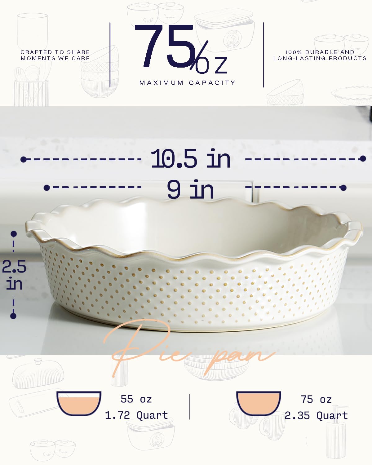 getstar deep dish with baked pie on wooden table for attractive serving presentation