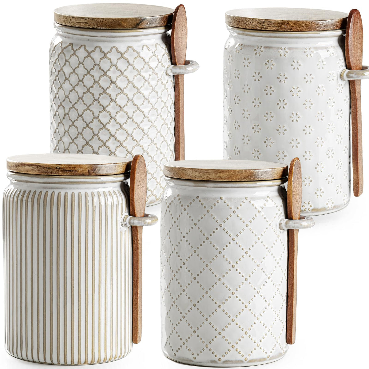 getstar front view canister set on countertop showing organized storage benefit