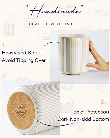 getstar crock beside stove holding utensils shows easy access during cooking benefit