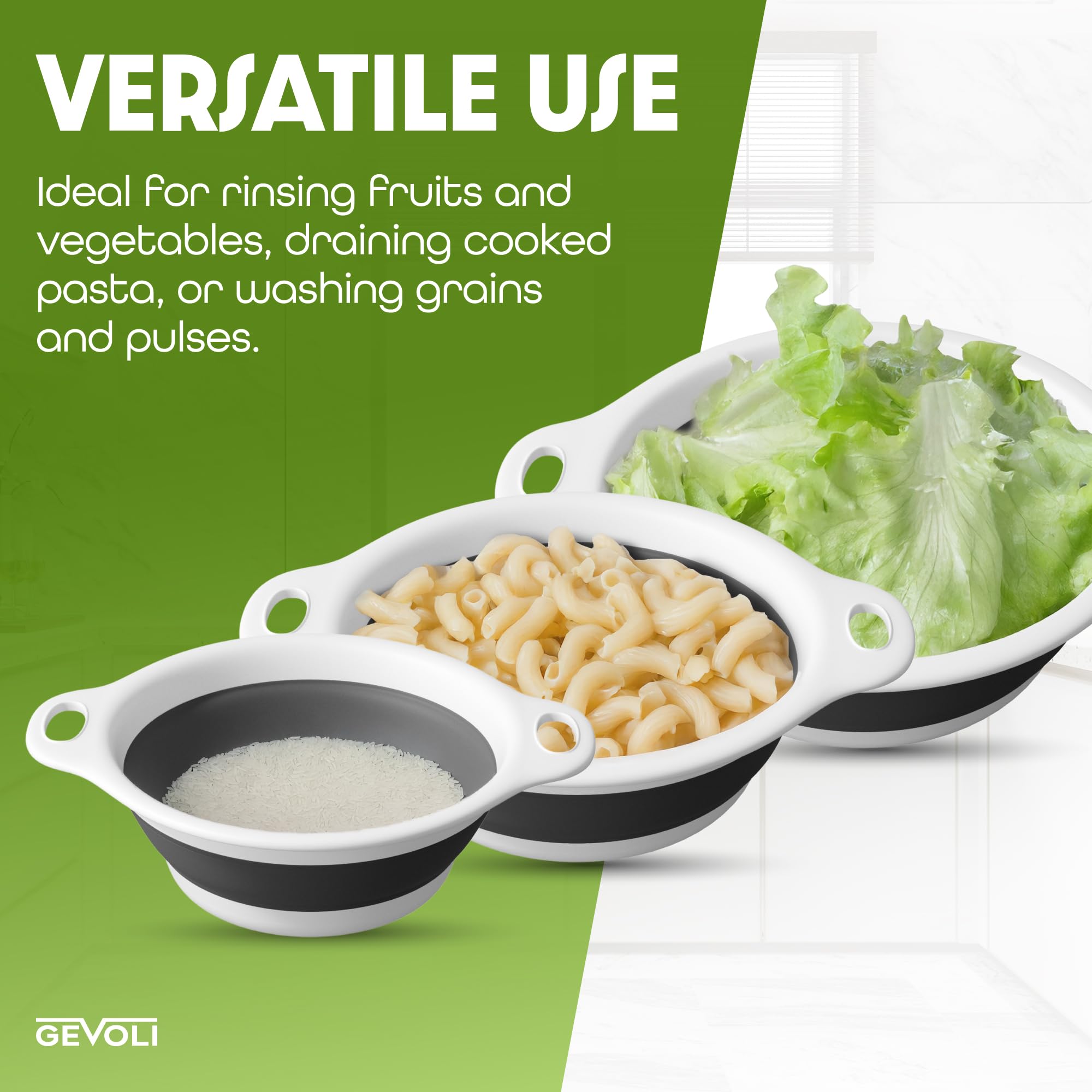 Gevoli product label close-up showing BPA-free materials and dishwasher-safe benefit