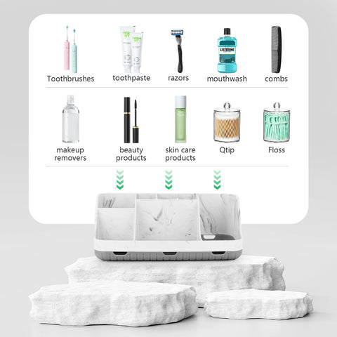 GFWARE toothbrush holder on a bathroom vanity demonstrating neat everyday storage
