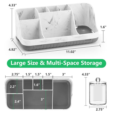 GFWARE toothbrush holder next to toothbrushes and razor to show compact scale