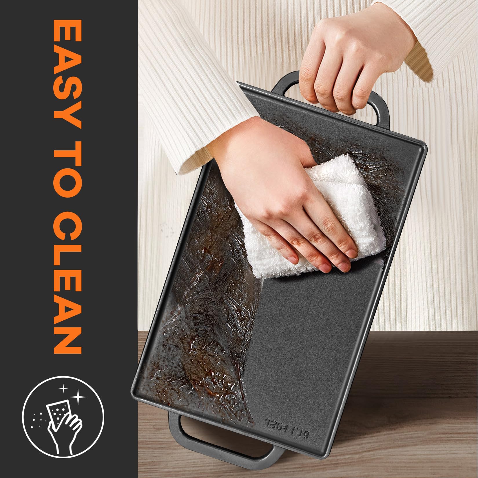 GGC griddle seasoning with oil showing how to build protective nonstick layer