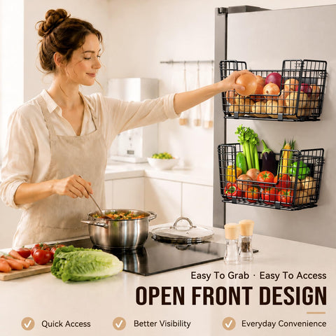 GGIU shelf attached to fridge side demonstrating no-drill installation convenience