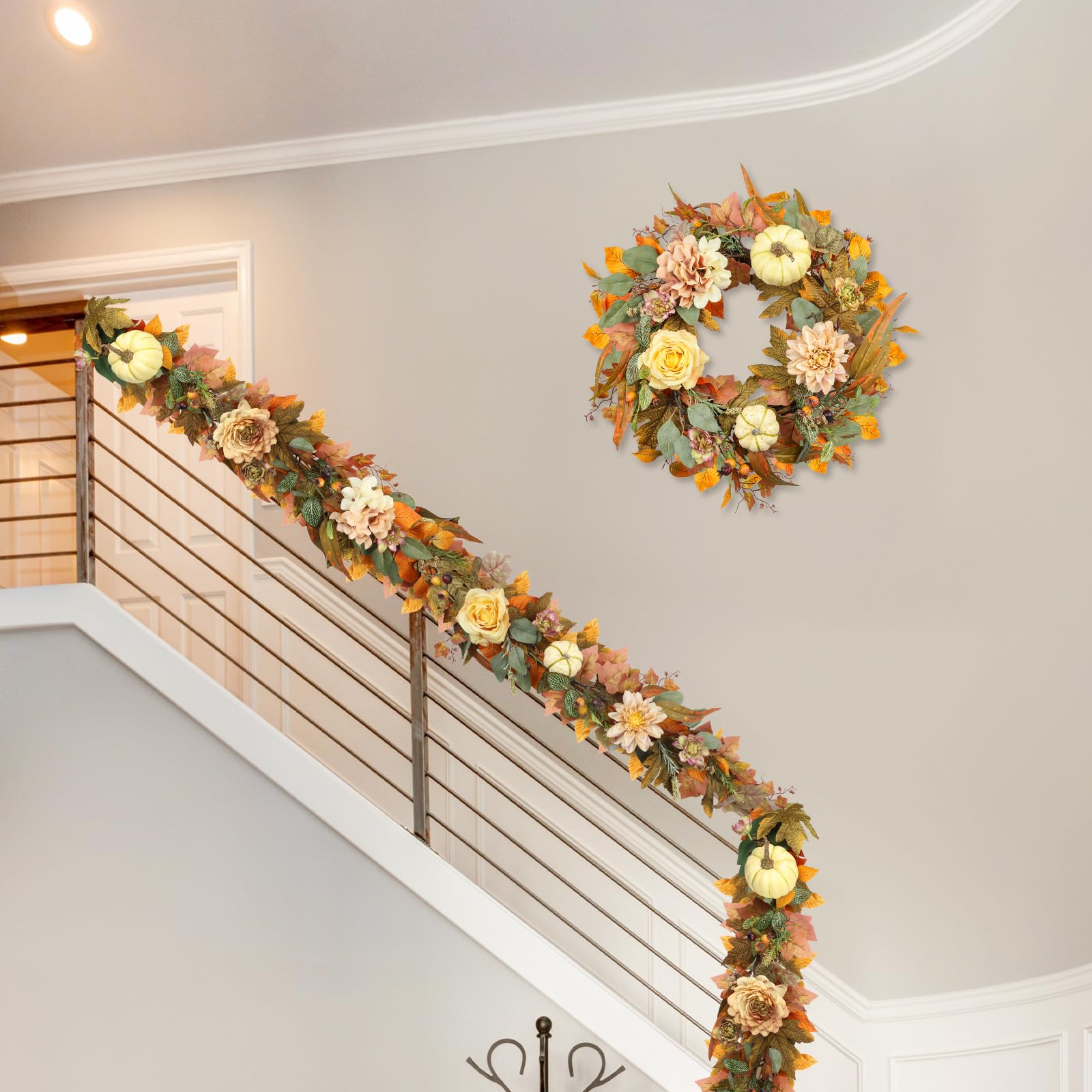 Ghrdopy garland next to ruler demonstrating six-foot length for planning