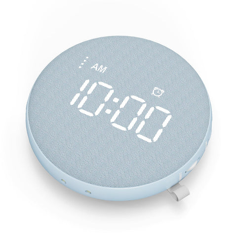 Gianna front view of alarm clock showing clear display and sturdy design for reliable mornings