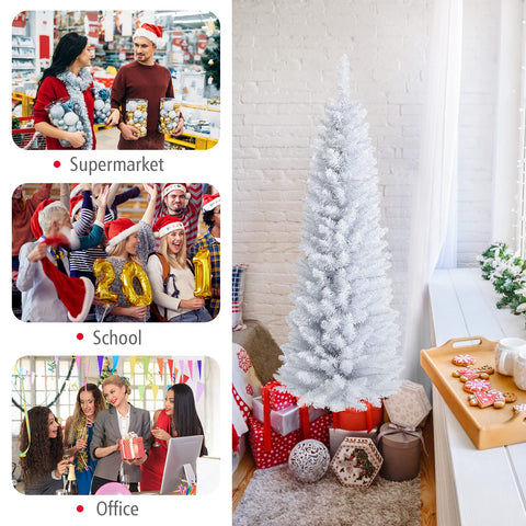 GIANTEX tree decorated with ornaments showing festive contrast and style