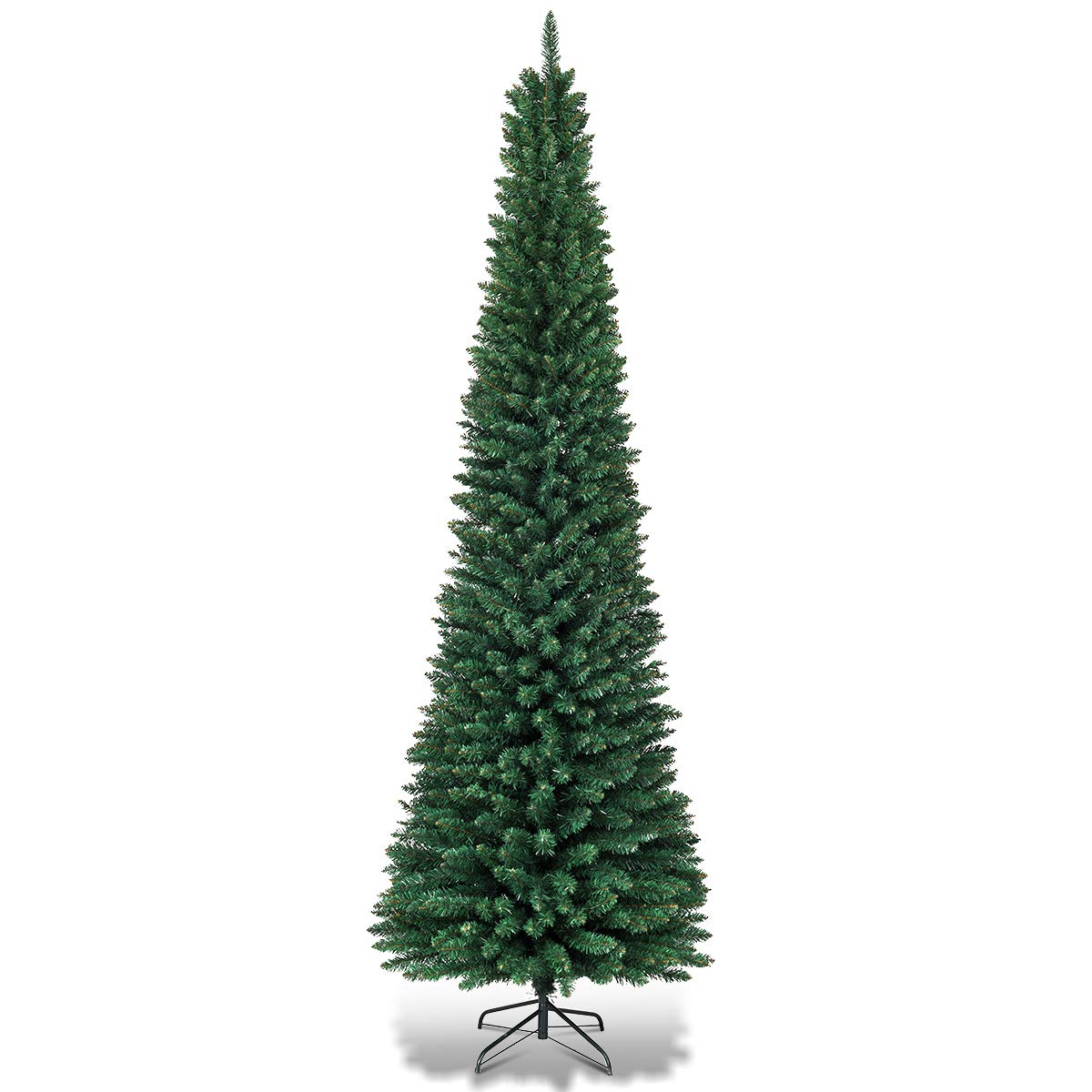 GIANTEX full 7ft pencil tree front view showing slim profile and festive potential