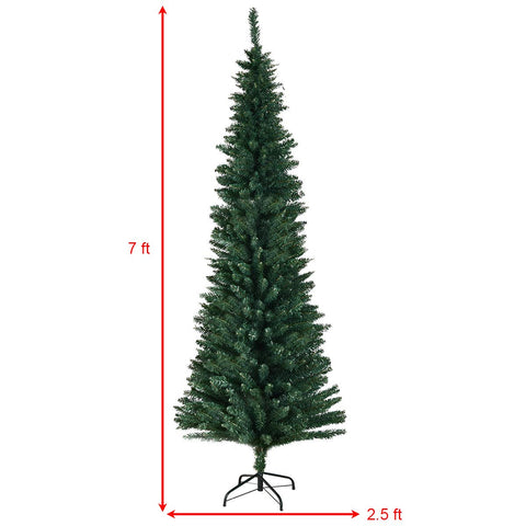 GIANTEX tree beside sofa showing 7ft scale and space-saving footprint