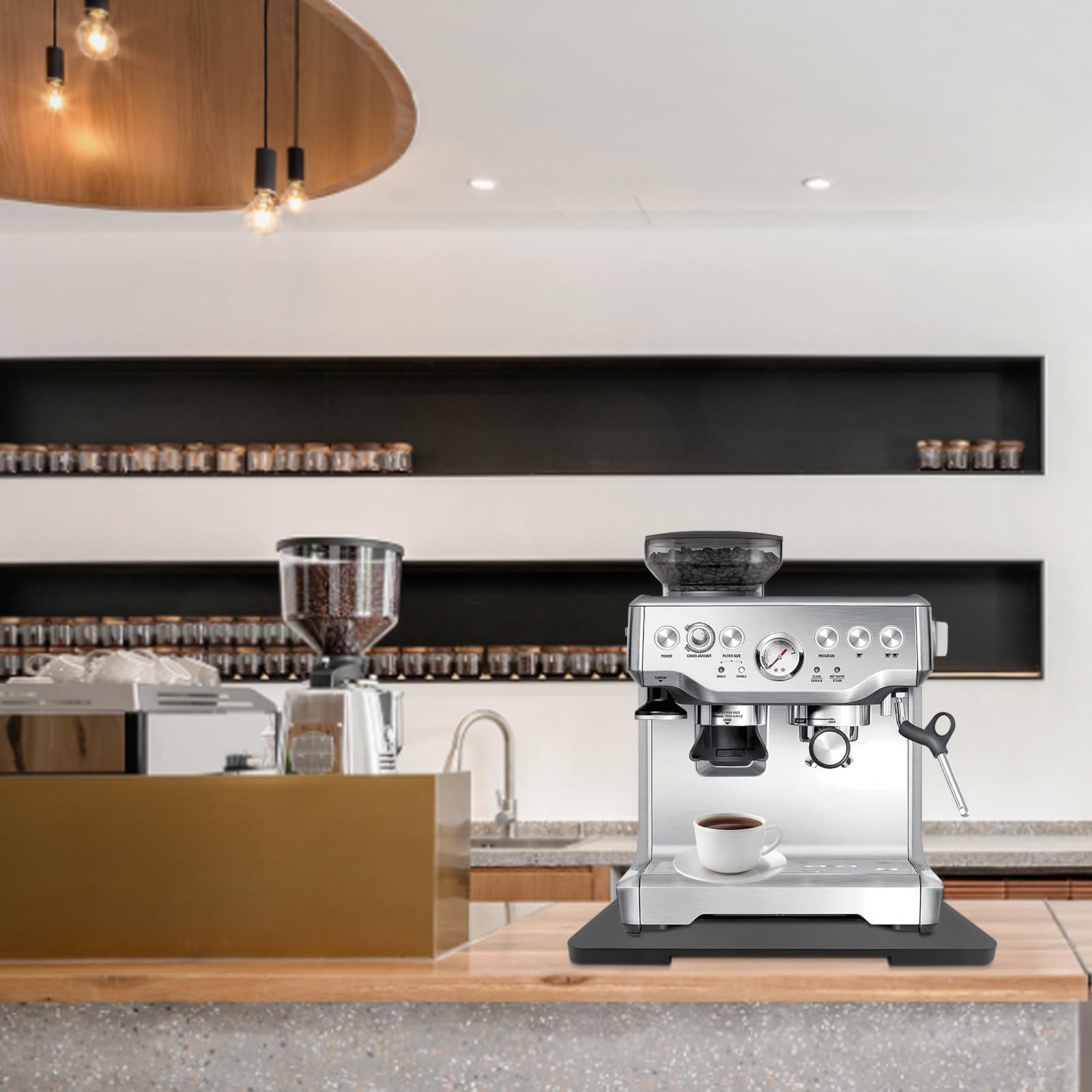 GIASSVIO on kitchen counter showing organized tidy coffee station