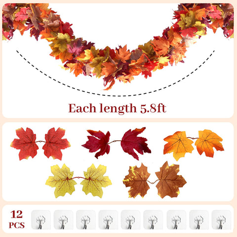 Giaueoa garland draped on a mantel adding instant autumn warmth