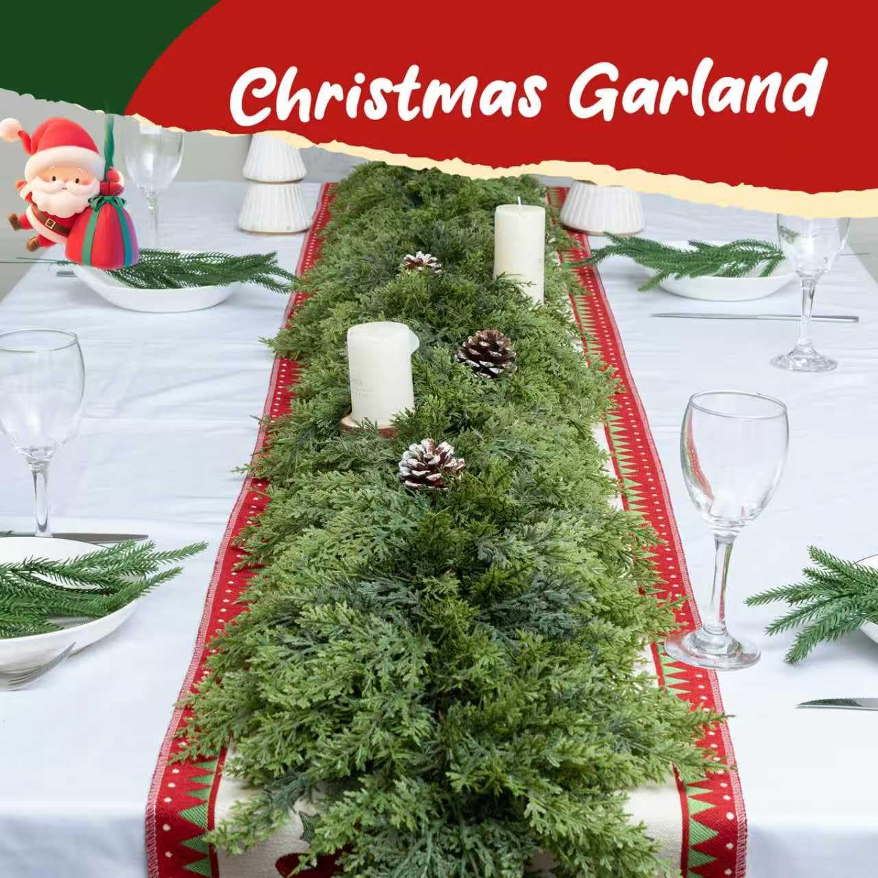 Giauma garland draped on mantel offering polished holiday styling and instant impact
