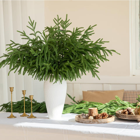 GIAUMA garland draped over mantel offering low-maintenance festive decor benefit