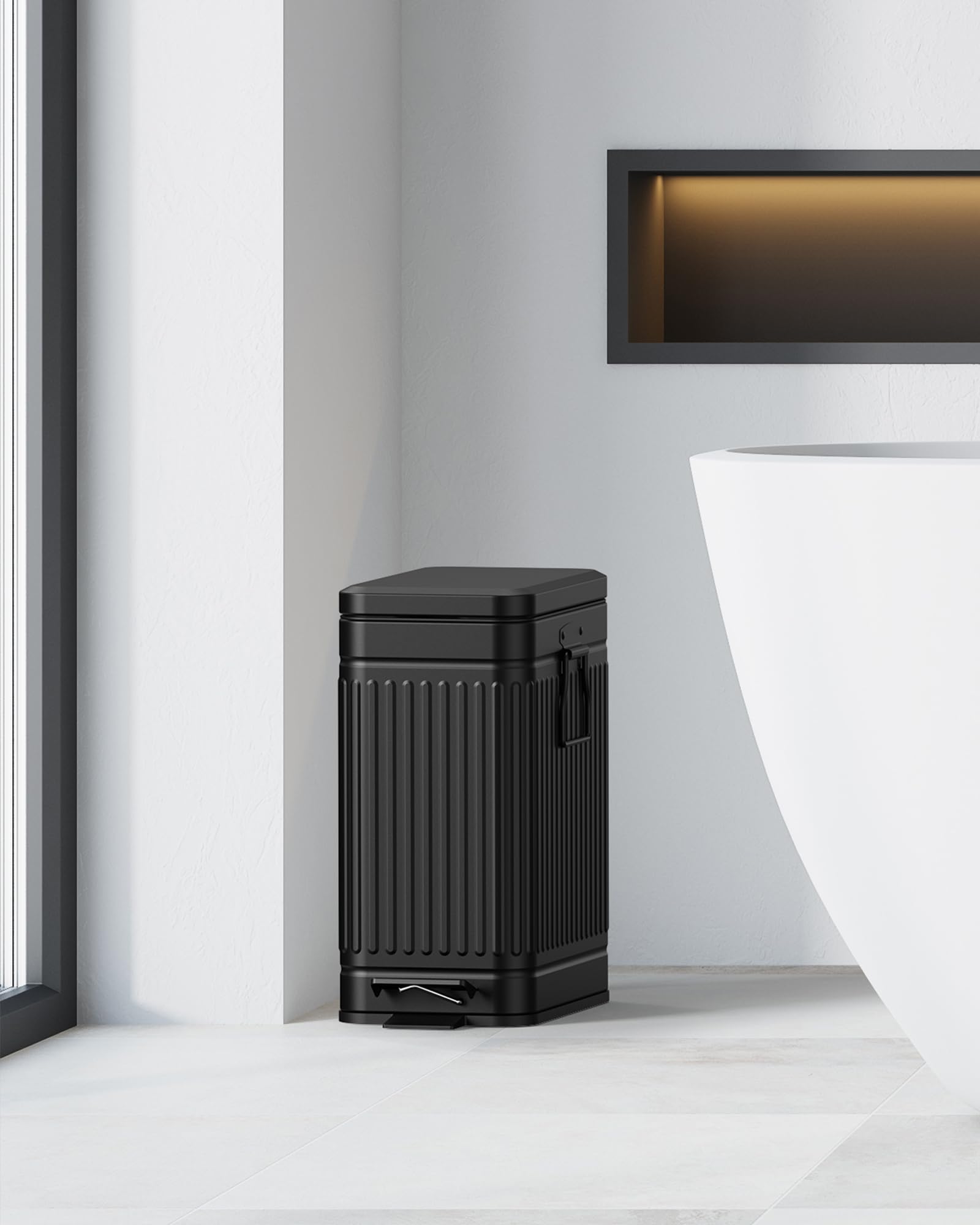 GibHerz activated carbon compartment open to show deodorizer for odor control