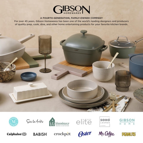 Gibson Home Addlestone sturdy dual handles for safe transfer from oven to table