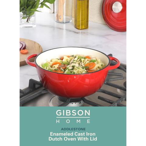 Gibson Home Addlestone lid close-up highlighting self-basting drip points for moist results
