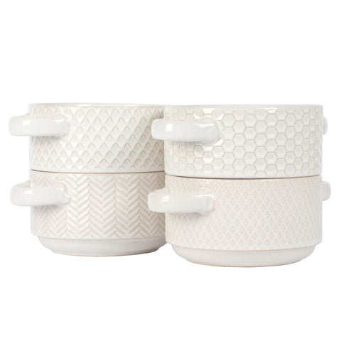 Gibson Elite bowl filled with French onion soup illustrating oven-to-table presentation and serving ease