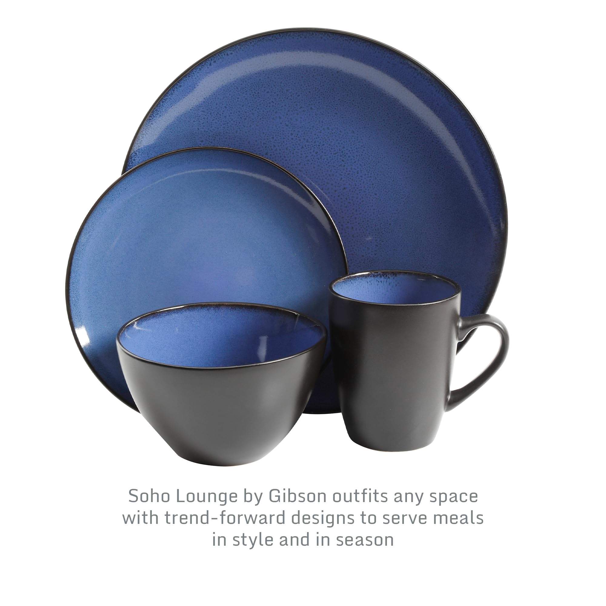 Gibson Elite closeup of 7.95-inch dessert plate showing organic glaze patterns and upscale tabletop appeal
