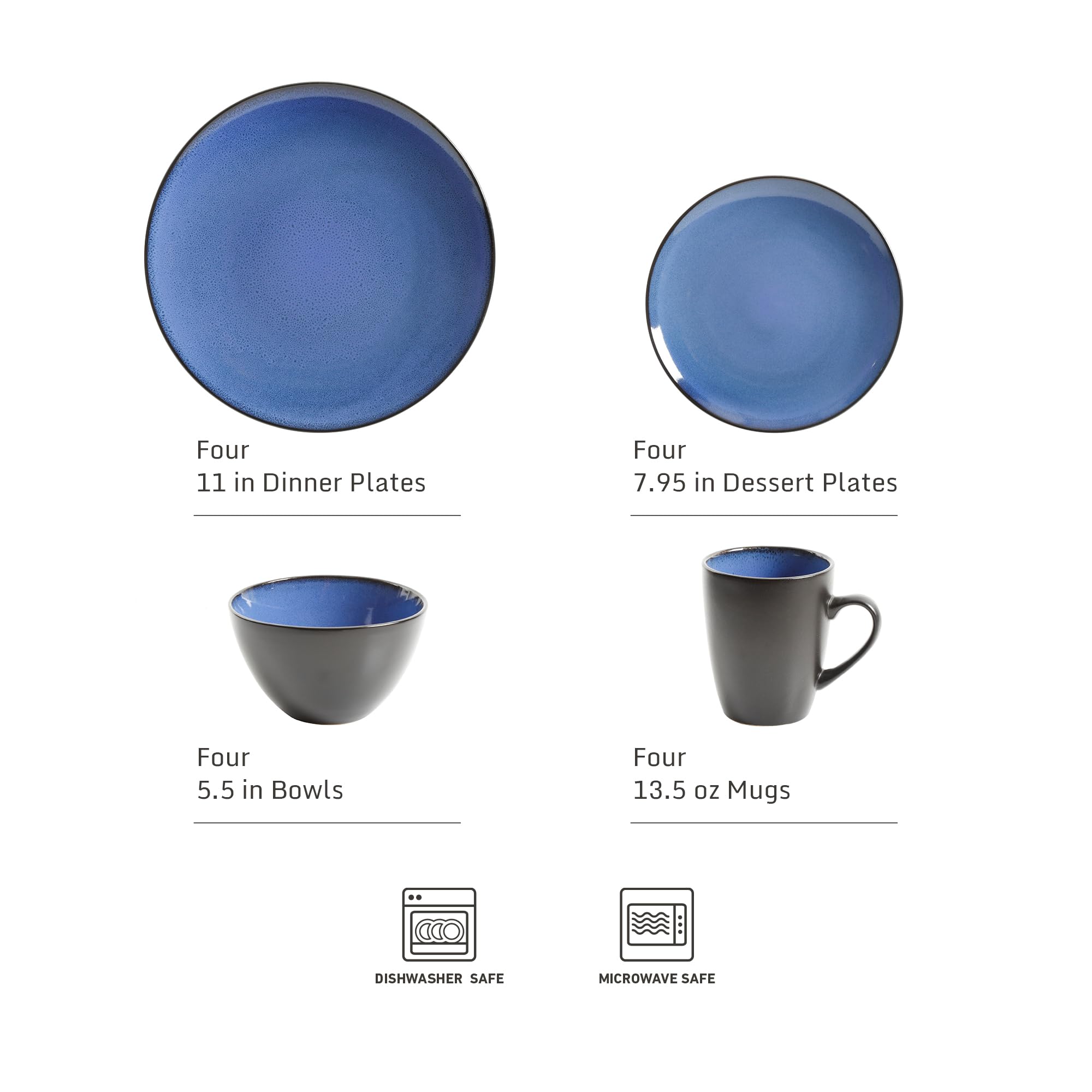 Gibson Elite close detail of 11-inch dinner plate reactive glaze highlighting unique color variations and durable finish