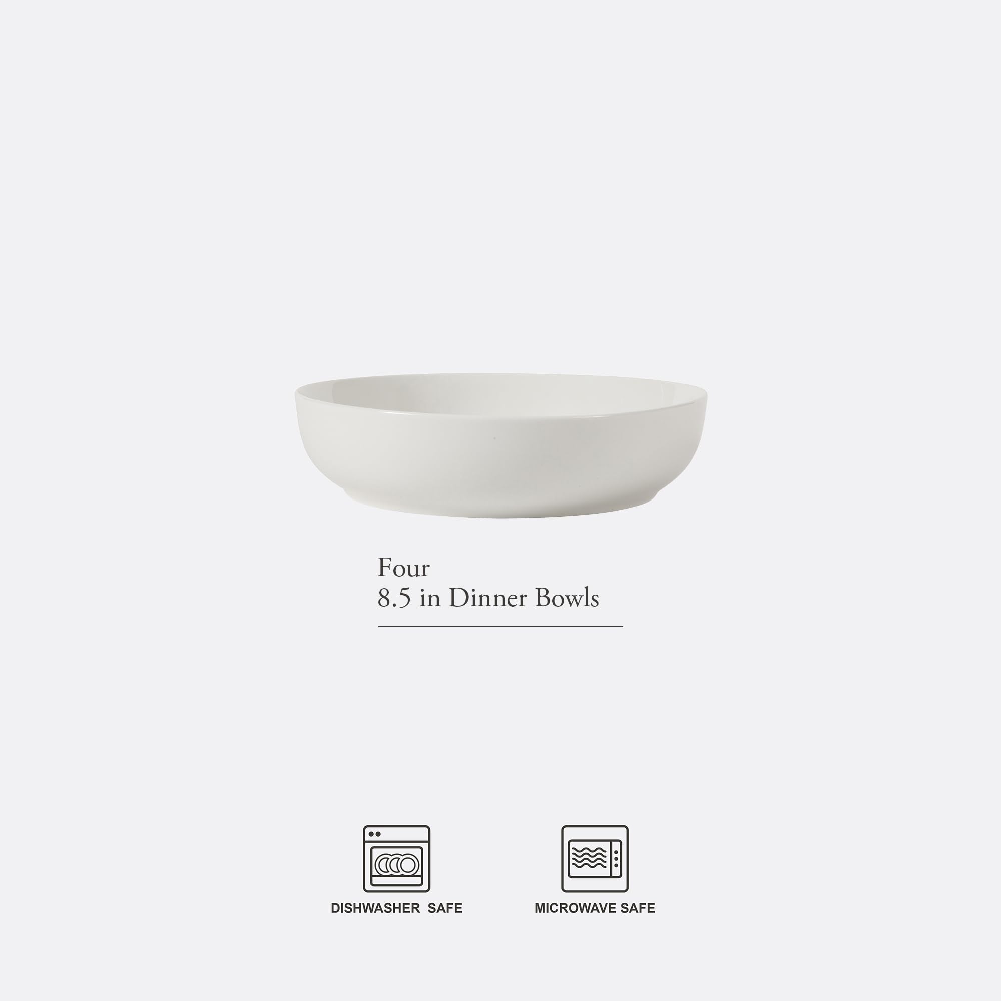 Gibson Home top-down image showing wide 8.5-inch surface ideal for plating and presentation