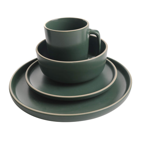 Gibson Home bowl top view with food demonstrating Zuma bowl capacity and versatility