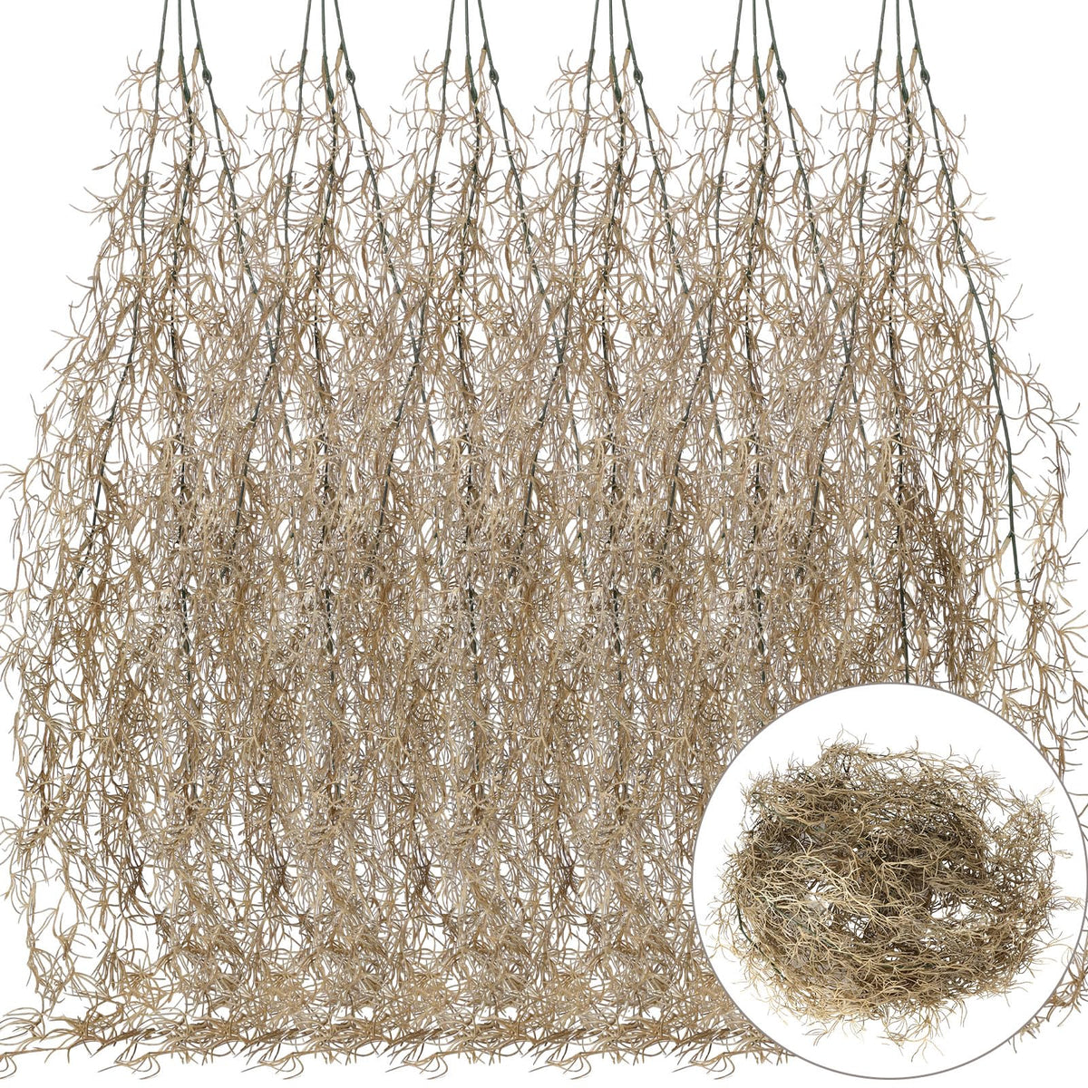 Giegxin front view showing six 41 inch moss strands for instant decor